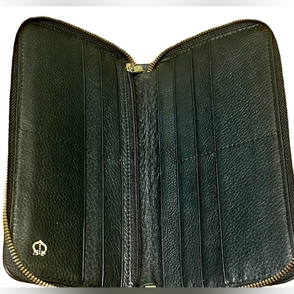 C Wonder Brown Calf Hair Hide with Heart, Zip Wallet - Picture 8 of 10